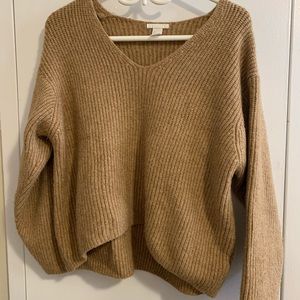 Tan Cropped H&M Sweater (Small)